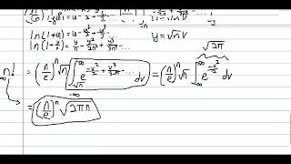 Stirlings Approximation for n Proof [upl. by Peale]