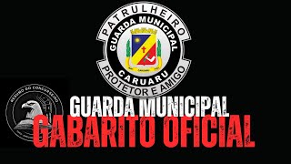 Guarda municipal de Caruaru  Gabarito preliminar [upl. by Rekab276]