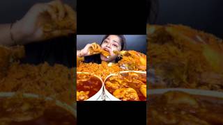 Asmreating spicy🌶 chiken and mutton cury chikenmukbang food foodie viralvideo eatingshow [upl. by Auqinat]