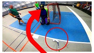 GoPro Floorball  FROM BEHIND THE NET [upl. by Rednave]