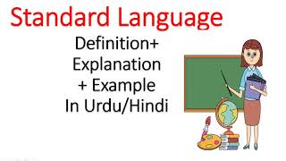 Standard Language definition explanation and example in UrduHindiEasy concept [upl. by Benil]