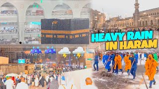 Rain Heavy in haram⛈️  6 August 2024  Makkah Live Today  Makkah Madina vlog [upl. by Yona]