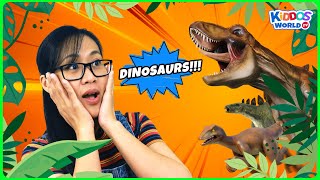 Learning Dinosaur Fun Facts with Miss V  All About 10 Dinosaurs Trivia [upl. by Lebana]