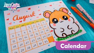 DIY  AUGUST Calendar  Bullet journal decoration organization ideas [upl. by Hutner]