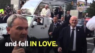 Pope Francis kisses baby dressed like him [upl. by Nauwtna]