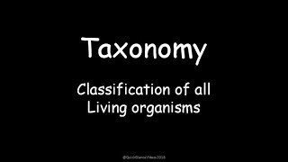 Taxonomy  Classification of Organism [upl. by Anaiek567]