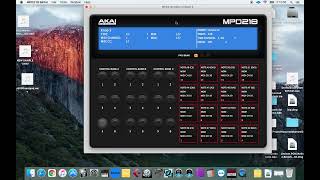 akai mpd218 midi setting for mpc one [upl. by Clemen]