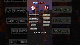 apprendre langlais 🇨🇵amp🇬🇧 apprendrelanglais coursdanglais learnenglish quizanglais quiz [upl. by Manouch]