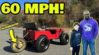 I Built a quotfree energyquot Alternator Powered Car for my Stepson His Mom Hates it [upl. by Ecela]