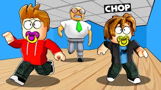 ROBLOX CHOP AND FROSTY ESCAPE ROBYS DAYCARE PARKOUR [upl. by Skantze]