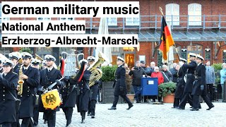 Nationalhymne und ErzherzogAlbrechtMarsch Militärmusik in Perfektion an der Marineoperationsschule [upl. by Lorinda]