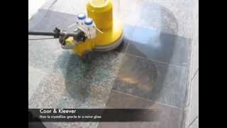 How to polish Granite floors  Granite Crystallizing Kleever System [upl. by Belle48]