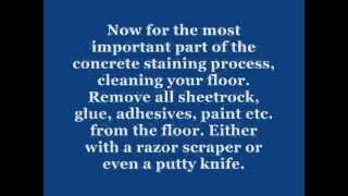 How To Stain Concrete FloorsConcrete StainDo It Yourself Concrete Stain [upl. by Georgena]