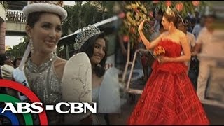 Pinay beauty queens ramp in Santacruzan [upl. by Luedtke]