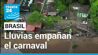 Brasil al menos 36 muertos y unos 40 desaparecidos por lluvias durante fin de semana del carnaval [upl. by Attenoj]