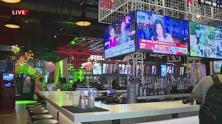 Democratic watch party at Ballpark Village [upl. by Leiria]