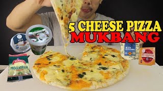 5 CHEESE PIZZALARGE MOZZARELLABRIECHEDDARBOCCONCINI AND BLUE CHEESEBIG BITES [upl. by Egin499]