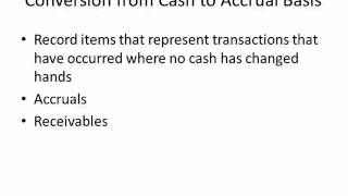 Conversion from Cash to Accural Basis [upl. by Christensen]