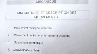 Mecanique 1  mouvement rectligne uniforme  lycée  terminale S [upl. by Ailat186]