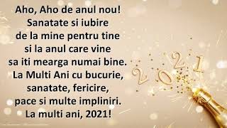 Aho Aho de anul nou La multi ani 2021  Felicitare muzicala cu urare de anul nou [upl. by Tnecillim832]