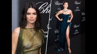 Cannes 2018 Kendall Jenner presque nue Irina Shayk b ombesque La soirée Chopard aura [upl. by Gayner]