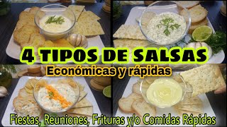 🔴 SALSAS para Pasapalos o Pasabocas económicas y fáciles Salsas para fiestas frituras comida rápida [upl. by Rosene]