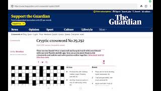 Guardian Cryptic Crossword [upl. by Aramoj688]