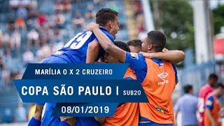 08012019  Copa São Paulo  Marília 0 x 2 Cruzeiro  Sub20 [upl. by Schaaff]