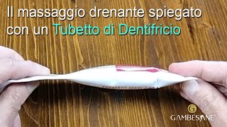 Il massaggio Drenante Circolatorio spiegato con un quotTubetto di Dentifricioquot [upl. by Suravart]