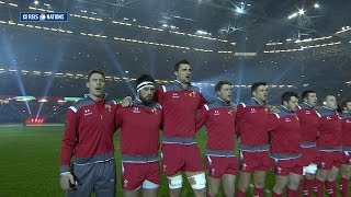 Welsh National Anthem Wales v England 06th Feb 2015 [upl. by Cohbert]