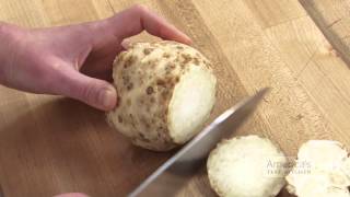 Super Quick Video Tips How to Peel and Prepare Turnips Parsnips and Celery Root [upl. by Nnyleimaj]