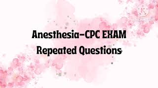 IMPORTANT ANESTHESIA CODES ASKING IN CPC EXAM [upl. by Sunshine]