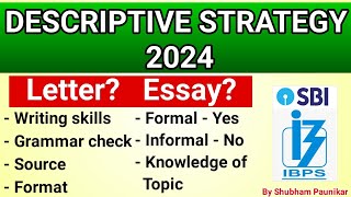 DESCRIPTIVE WRITING STRATEGY 2024  BANK EXAMS  shubham paunikar [upl. by Gilberta]