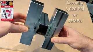 How strong is JB weld structural epoxy adhesive anyways  Destructive test simulation and review [upl. by Ssegrub300]