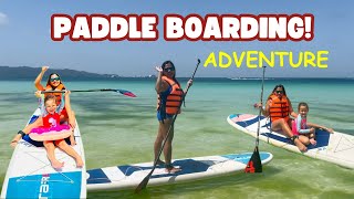 PADDLE BOARD Adventure with My British Family in BORACAY PHILIPPINES islandlife paddleboarding [upl. by Hsenid]