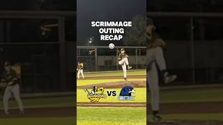 Scrimmage Outing Recap vs CBC at WSU  3 IP 0 H 0 R 1 K MLB baseball baseballlife [upl. by Ycrad791]