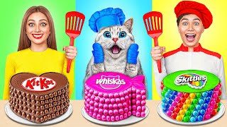 Reto De Cocina Yo vs Abuela con Gato  Batalla de Comida de Multi DO Smile [upl. by Sonstrom]