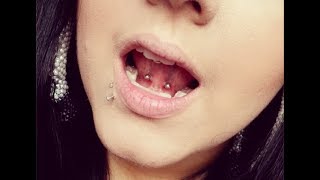 ✩ Nouveau piercing ➤ frein sublingual [upl. by Phoebe]