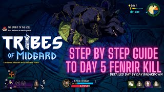 Step by Step guide to killing Fenrir on Day 5  Tribes of Midgard [upl. by Aerdnahc]