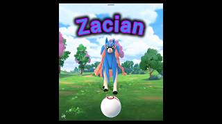 Catching Zacian in Pokémon GO 😲 ポケモンgo pokemongo pokemongoshorts shorts funny [upl. by Llerroj]