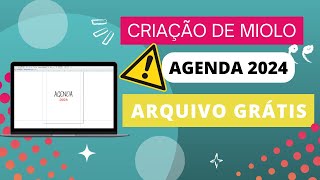 COMO CRIAR UMA AGENDA DO ZERO I CRIAÇÃO DE MIOLO AGENDA 2024 I PARTE I I UM DIA POR PÁGINA [upl. by Guinna]