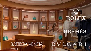 HERMES bags collection fall 2024 BOTTEGA VENETA ROLEX watches Luxury shopping in Switzerland [upl. by Alhahs]