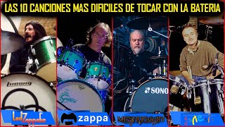 Las 10 Canciones Mas Dificiles De Tocar Con La Bateria Parte 2 😱 [upl. by Lynnworth]