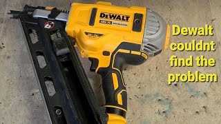 Brand new dewalt nail gun repair dewalt didnt fix warranty repair with the same fault [upl. by Miarzim]