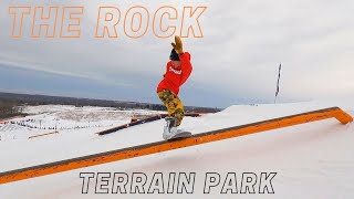 Snowboard rope tow stop 2 The Rock Snow Park Wisconsin [upl. by Gaye]