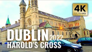 【4K】Winter ❄️ Evening walk in Harolds cross Dublin 2022  Walking tour in Ireland  4K 60fps [upl. by Anayra]