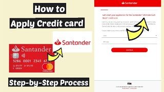 Apply for Santander Credit Card Online  Santander credit card application status amp activation [upl. by Rafaelof]