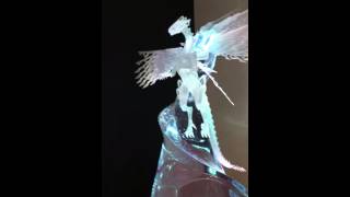 Deep eyes white dragon crystal sculpture at wald 9 in Shinjuku [upl. by Nelsen]