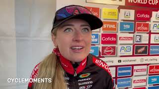 Denise Betsema  Interview at the finish  UCI CX World Cup 202122  Round 12 [upl. by Ohcirej290]