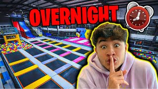 24 HOUR OVERNIGHT CHALLENGE IN TOP SECRET TRAMPOLINE PARK [upl. by Paine538]